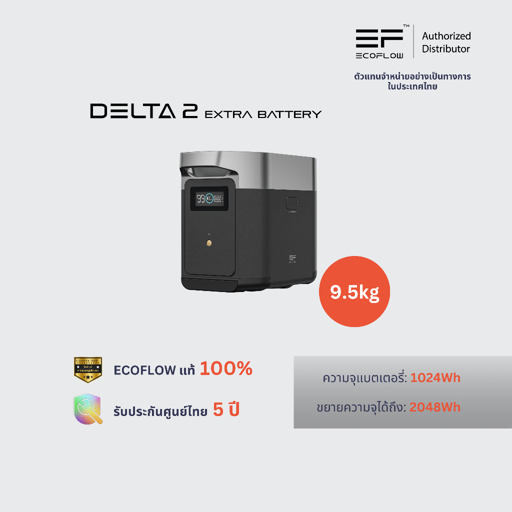 ECOFLOW DELTA 2 EXTRA BATTERY (1800W) แบตเตอรี่เสริม