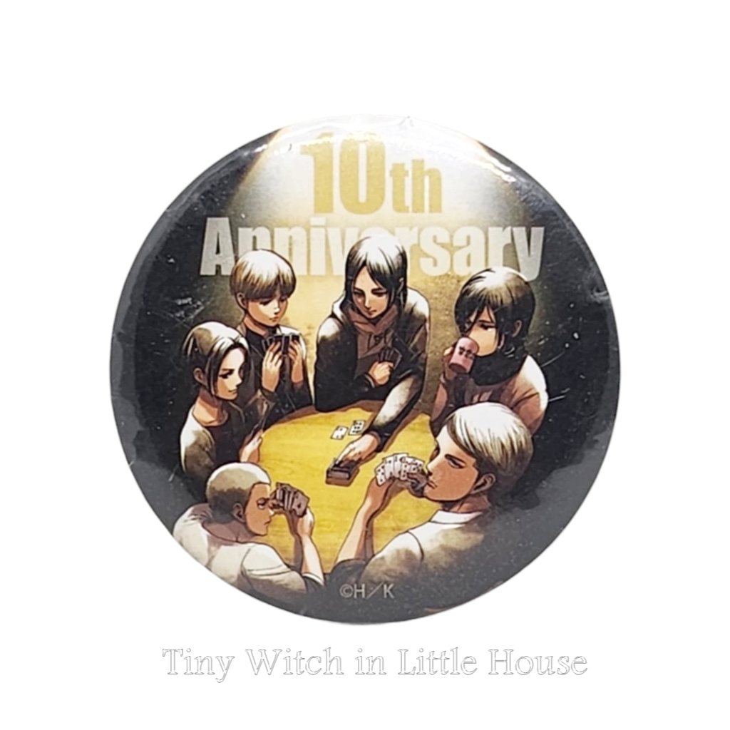 Attack on Titan 10th Anniversary Can Badge ผ่าภิภพไททัน งาน แท้จากญี่ปุ่น