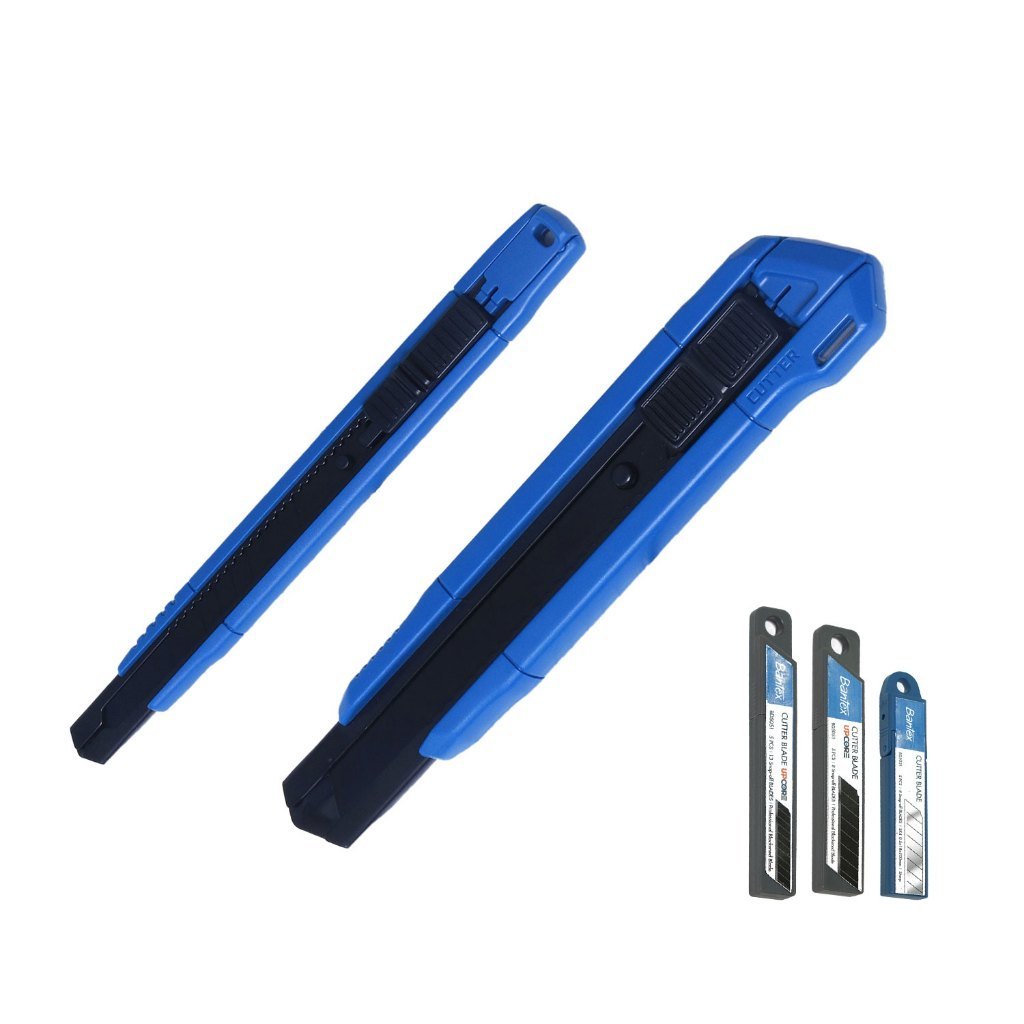 Bantex มีดคัตเตอร์ คัตเตอร์ ใบมีด SK5 9mm 18mm พกง่าย ล็อคอัตโนมัติ เปลี่ยนใบมีด