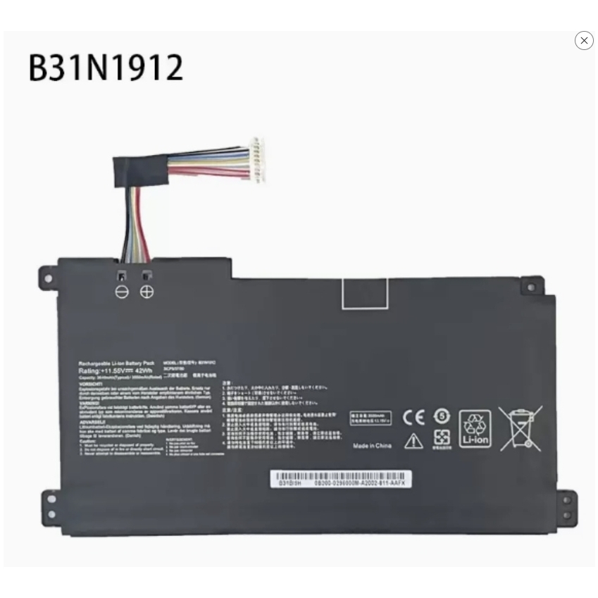 แบรนด์ใหม่ Asus VivoBook 14 เข้ากันได้ E410M E410MA E510MA 11.55V 42Wh 3cell B31N1912 0B200-03680000