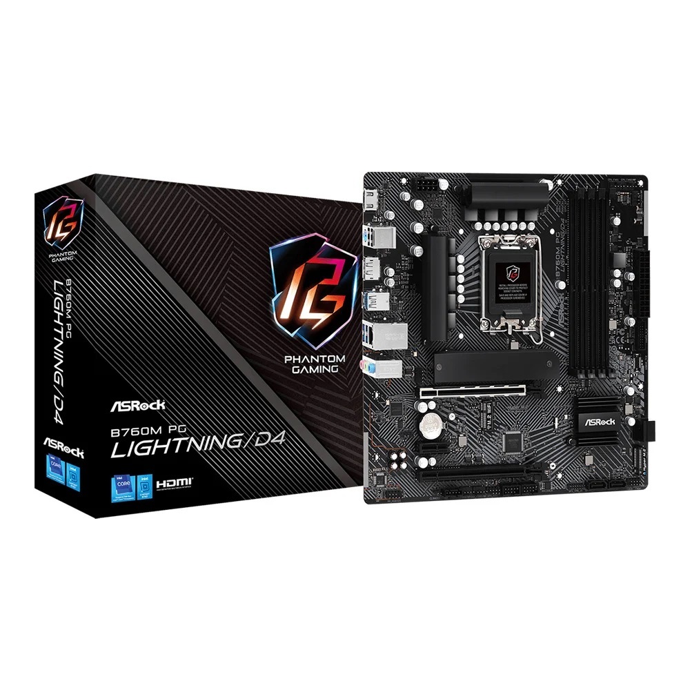 MAINBOARD (1700) ASROCK B760M PG LIGHTNING DDR4