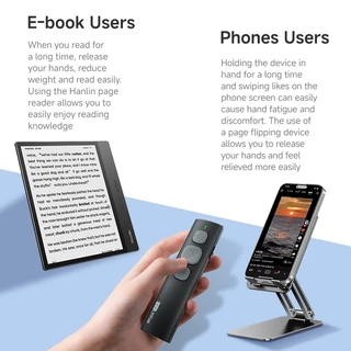 รีโมทบลูทูธไร้สาย​ Bluetooth​ Remote​ สำหรับ​ ​Boox​ E-Reader​ Meebook​ ipad tablet เปลี่ยน​หน้าหนังสือ​ ปุ่มยางนิ่ม