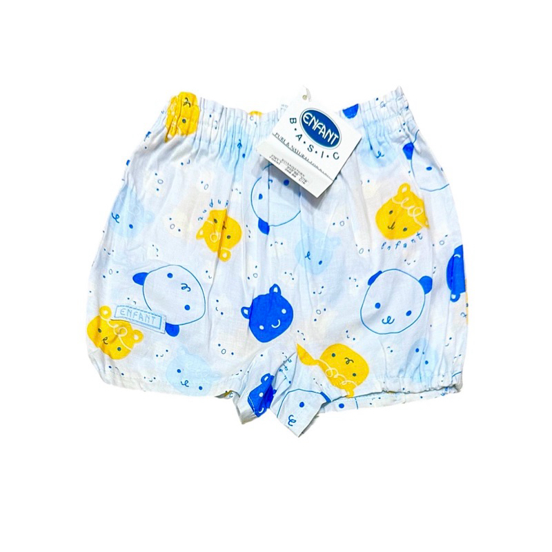 Enfant อองฟองต์ (A605)กางเกงขาสั้นเด็ก ผ้าป่าน ผ้าบาง สำหรับหน้าร้อน เด็กอายุ 3เดือน-12เดือน Size 70,80