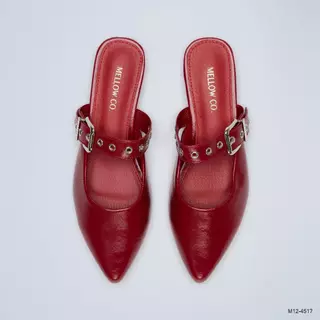 MellowCo รองเท้าส้นเตี้ยหัวแหลมสายคาดเข็มขัด Flats รุ่น Ivy Matte M12-4517