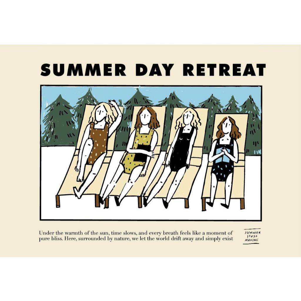 Summerstuff.marine - POSTER ลาย SUMMER DAY RETREAT โปสเตอร์  A3 ขนาด 29.7cmx 42.0 cm