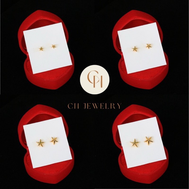 [⚡️ลดเพิ่ม 30% เก็บโค้ดหน้าร้าน] 1คู่ ต่างหู  (วัสดุอย่างดี ไม่ลอกดำ แพ้ง่ายใส่ได้) CN Jewelry