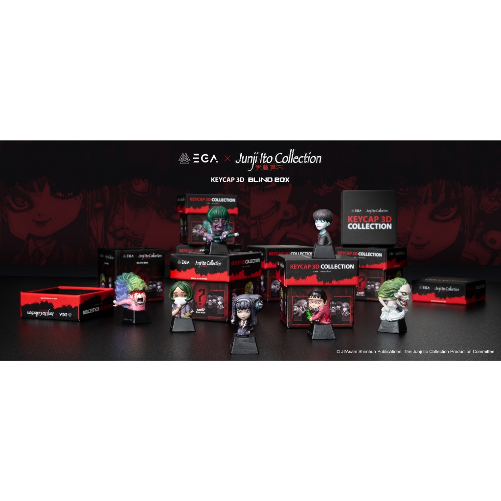 [1 BOX] BLIND BOX Keycap 3D “EGA X JUNJI ITO COLLECTION” กล่องสุ่มคีย์แคป 3D แฮนด์เมดลาย "คลังสยอง" โดยอาจารย์จุนจิอิโต้