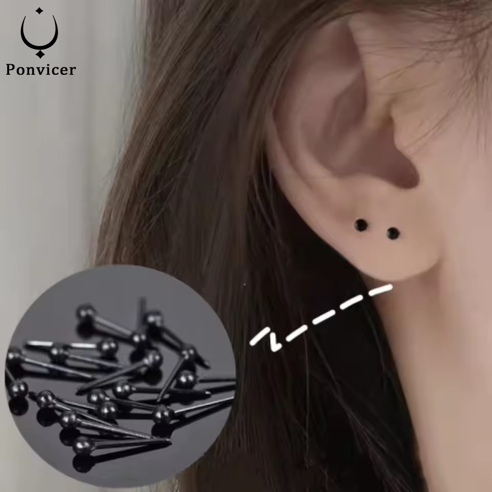 【COD】-ก้านพลาสติก ใส่หูกันหูตัน แบบมีหัว ต่างหูพลาสติก