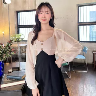 Angel Crop Top - เสื้อคลุมครอป ซีทรู จั๊มปลายแขน MT.STDO Clothing Women ผู้หญิง