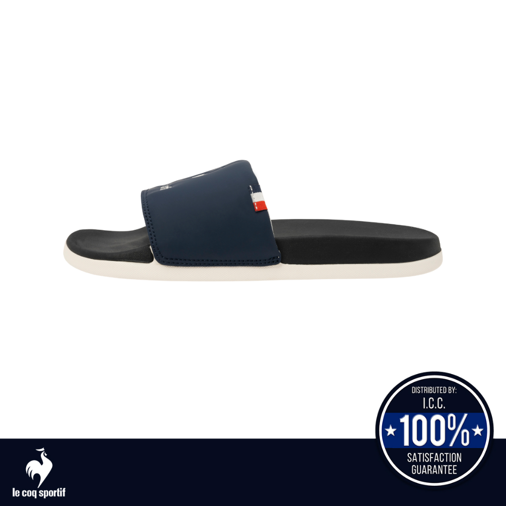 le coq sportif รองเท้าแตะชาย-หญิง รุ่น LCS SLIDE สีกรม-ดำ (รองเท้า, sandals, Sport, Unisex, lecoq)
