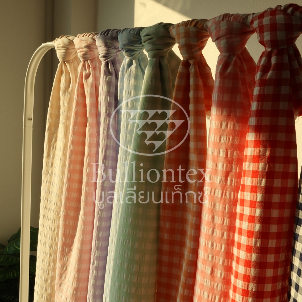 ผ้าสก็อต สตอรี่ Scott Story ผ้าลายสก็อตตารางใหญ่ สีน่ารัก เนื้อมี Texture นุ่ม ใส่สบาย พร้อมส่ง