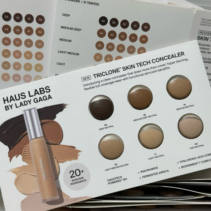 [พร้อมส่ง / แท้ 💯] **sample 0.5ml x 6** HAUS LABS BY LADY GAGA Triclone Skin Tech Concealer