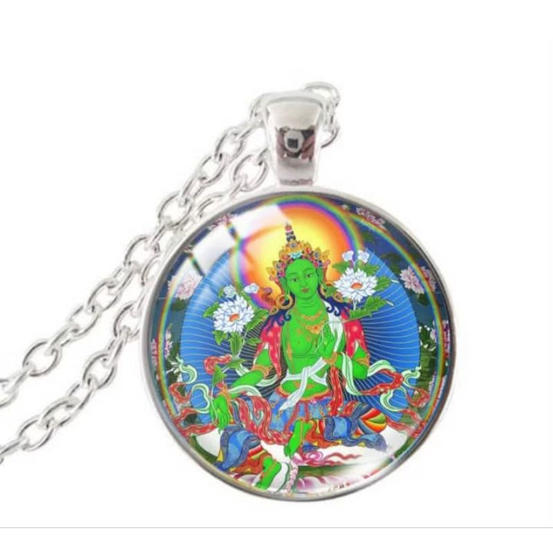 จี้พระแม่กรีนตารา / Green Tara Mantra มหาเทวีผู้ปกป้องคุ้มครอง Freeสร้อย ปลุกเสก จาก Tibet