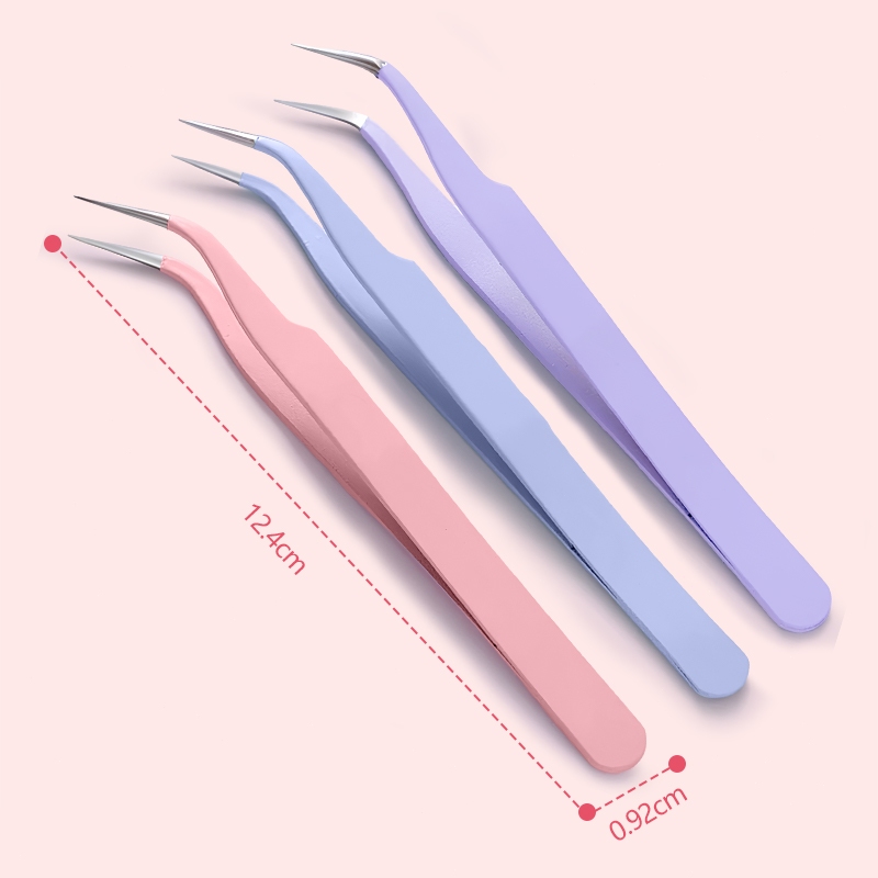 แหนบคีบขนตา 12ซม. สเตนเลส แบบโค้ง สําหรับ แต่งหน้า แหนบความแม่นยํา ที่คีบสติ้กเกอร์ - รูปที่ 7