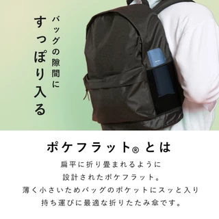 [Waterfront official brand store] POKEFLAT 2.0 environmentally friendly foldable umbrella from Japan