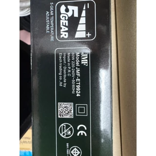 เครื่องหนีบผม JMF-ET9924 ที่หนีบผม เครื่องรีดผม ปรับความร้อน 5 ระดับ แผ่นกว้าง 4.4x9.8cm สีเขียว