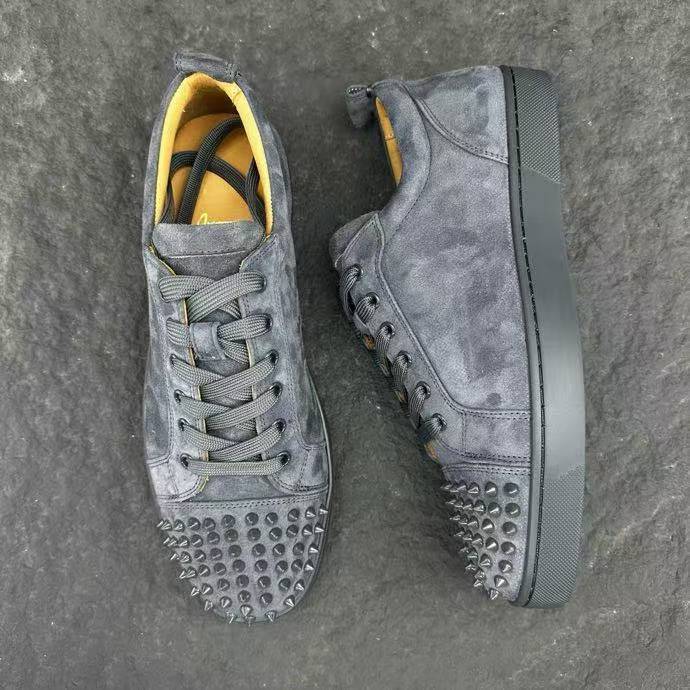 Christian Louboutin  Vieira Spikes red sole leather casual sports shoes for men and women 598