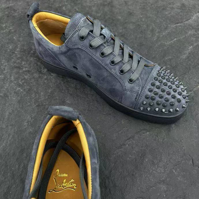 Christian Louboutin  Vieira Spikes red sole leather casual sports shoes for men and women 598
