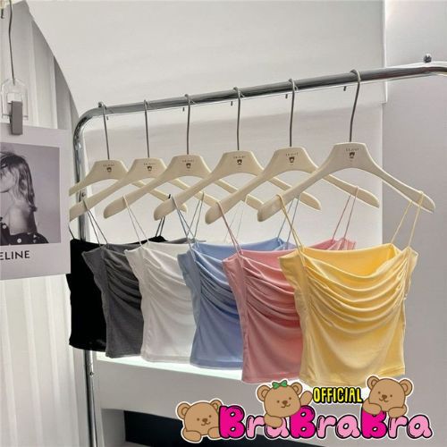 [ส่งจากไทย] 𝑩𝒓𝒂𝑩𝒓𝒂𝑩𝒓𝒂 #bra-300 สายเดี่ยว พาสเทล มีฟองน้ำ สีหวาน ผ้าดีมาก ผ้าลื่น บราสายเดี่ยว