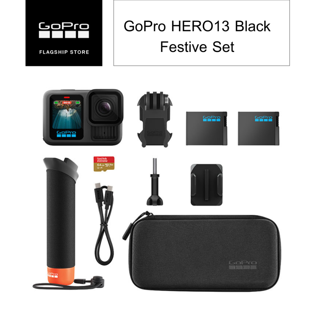 (ประกันศูนย์ไทย1ปี) กล้อง GoPro HERO13 Black กล้องโกโปรรุ่นใหม่ กล้องแอคชั่นแคม กล้องดำน้ำ ของแท้