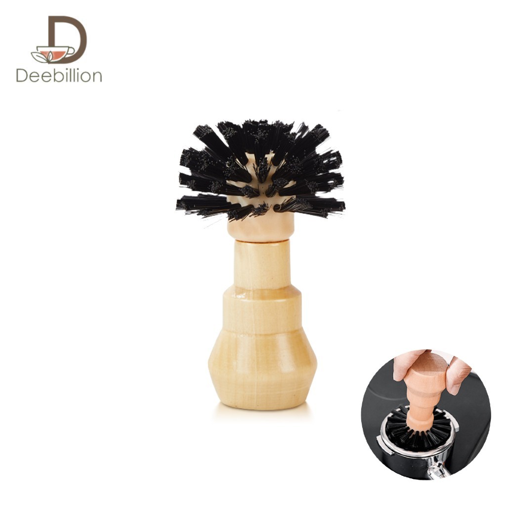 แปรงปัดกากกาแฟ แปรงปัดกาแฟ Coffee Brush หัวแปรง 360 องศา ขนแปรงแข็งแรง ไม่หลุดร่วง จับง่าย Deebillion