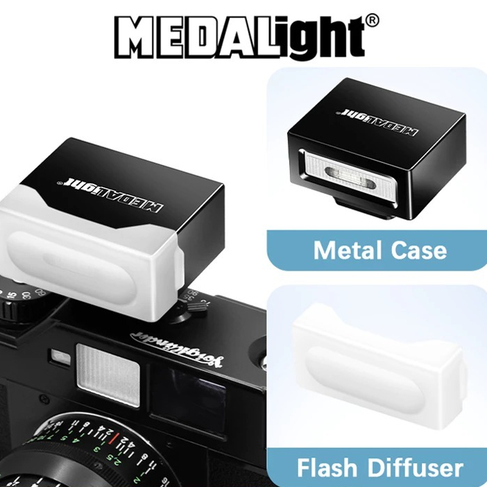 MEDALight F1 Metal [รุ่นใหม่ วัสดุโลหะ] แฟลชกล้อง Flash สำหรับ Ricoh / Fuji / Sony / Nikon / Leica และอื่นๆ แฟลชขาเดี่ยว
