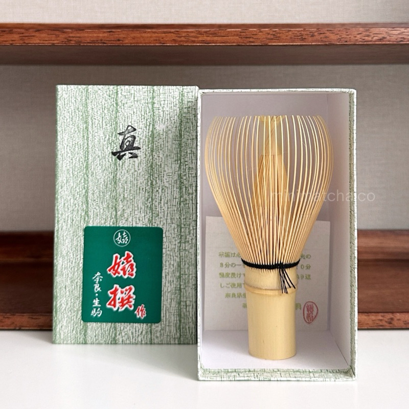 แปรงมัทฉะไม้ไผ่ขาว ด้ายดำ Takayama Chasen - Shin Chasen 70 ซี่ | Made in Japan พร้อมส่ง