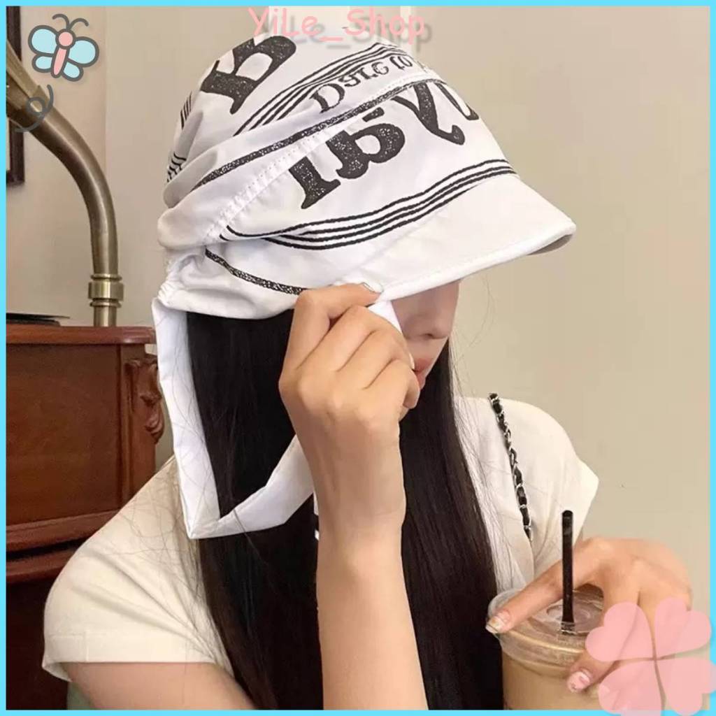 【COD จัดส่งไทย】ผ้าพันคอหมวกเบสบอลสไตล์ฮิปฮอป เกาหลี2025 ผ้าฝ้ายแท้ พร้อมสายรัด ใส่สบายไม่อึดอัด แท้สาวฮอต Y2K