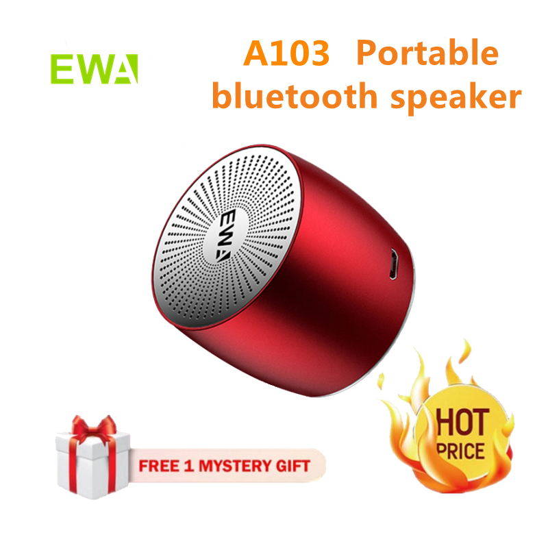 EWA(แถมกระเป๋า) A103ลำโพงบลูทูธ ลำโพงบลูทูธไร้สาย วัสดุโลหะ IPX5 กันน้ำ ลำโพงบลูทูธmini เบสหนัก เสียงดี พกพาสะดวก