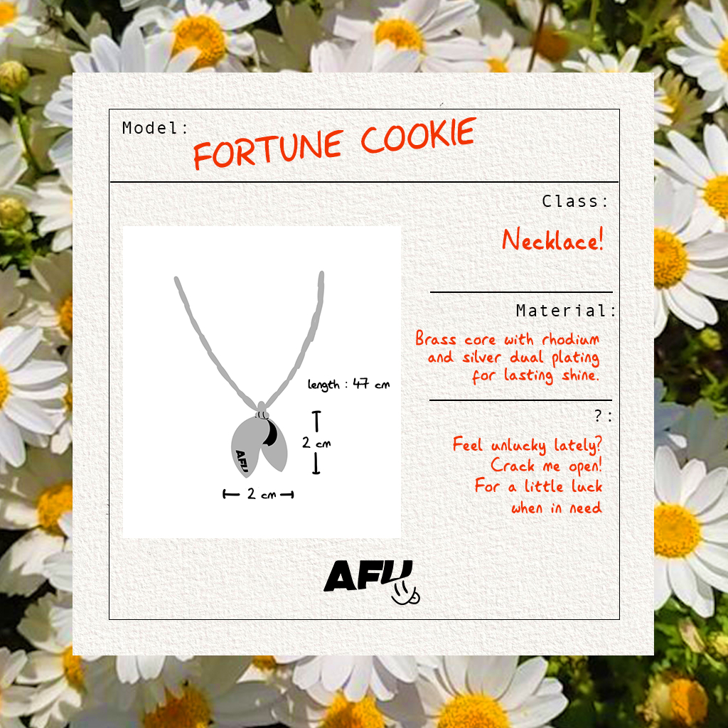 AFU.co สร้อยฟอร์จูนคุ้กกี้ พร้อมคำทำนาย FORTUNE COOKIE necklace ツ - รูปที่ 3