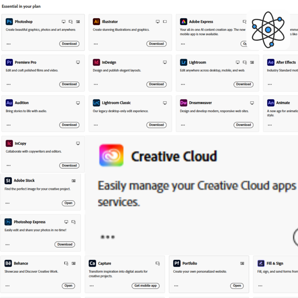 บัญชี Adbe Creative cloudin ps lr pr ai 2 PC Education สำหรับคอมพิวเตอร์สองเครื่อง ใช้ในงานศึกษา
