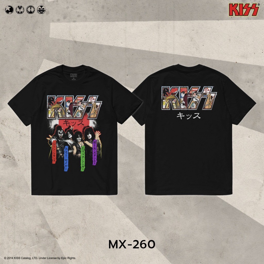 Power 7 Shop เสื้อยืดวง คิส ลิขสิทธ์แท้ KISS T-SHIRTS (MX-260)