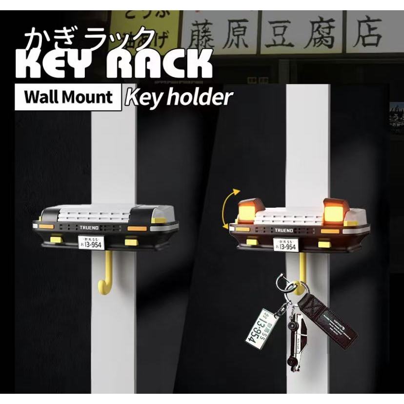 ชั้นวางกุญแจตกแต่งรถยนต์ AE86/MX-5 สไตล์ JDM ดีไซน์สร้างสรรค์ เปิดไฟหน้า ตะขอพวง กุญแจ จี้กุญแจ#จัดส่งจากกรุงเทพฯ