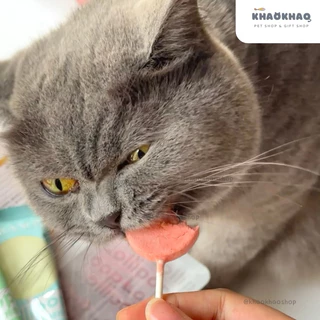 ( คละรส 5 ชิ้น ) New Ranova Lollipop อมยิ้มฟรีซดรายไก่ ผสมผัก ผลไม้ ขนมแมว อมยิ้มแมว อาหารเสริมสำหรับแมว อมยิ้มน้องแมว