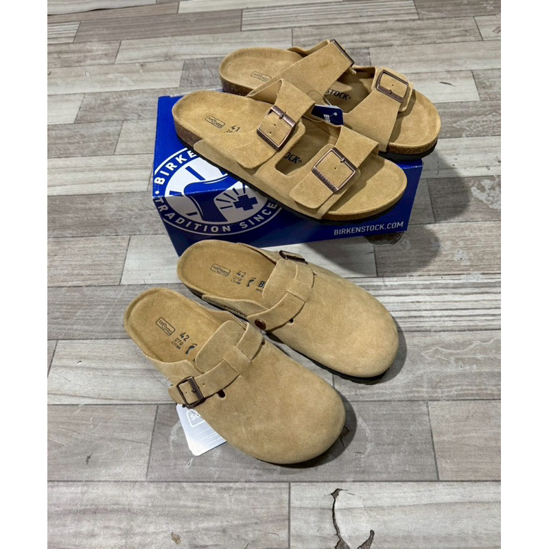 🛒🚩จัดโปร!! รองเท้าแตะสวม หนังกลับ  ผู้ชาย BIRKEN_ ไบเคนสต็อค [เกรด Hi end 1.1]พร้อมกล่อง sz.💕(36-