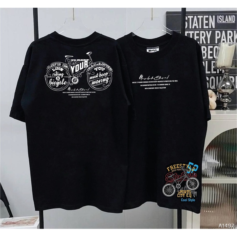 เสื้อยืด ผ้าCotton100% สกรีน หน้า-หลังแบบดิจิตอล เนื้อผ้าหนานุ่ม A1497-แขนสั้น