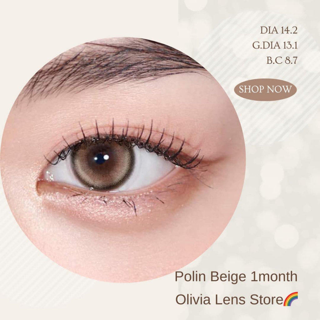myfipn Polin Beige คอนแทคเลนส์เกาหลี คอนแทคเลนส์รายเดือน