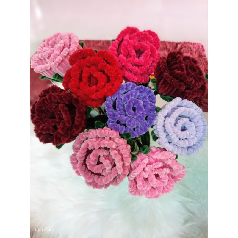 กุหลาบหน้ากว้าง10ซม.(L)พร้อมก้านใบ