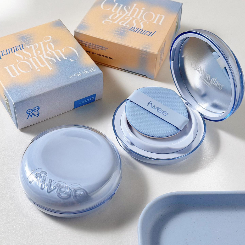 [มีโค้ด VDO] แท้ fwee Glass Cushion Foundation #03 Natural Glass - เฉพาะ Refill แบ่งขาย fwee Cushion