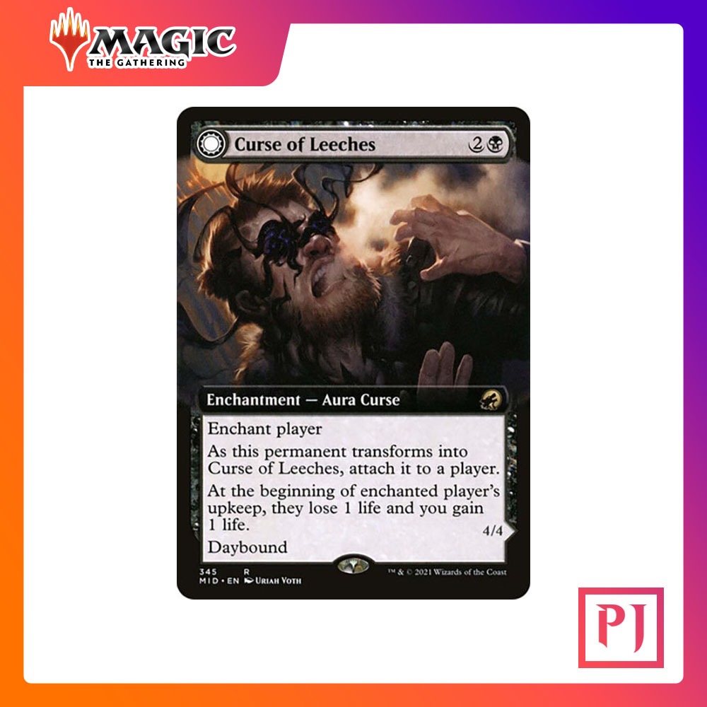 [MTG] Curse of Leeches // Leeching Lurker (Extended Art) [TDM] [BLACK] [RARE] [NORMAL] [ENG] (Magic 