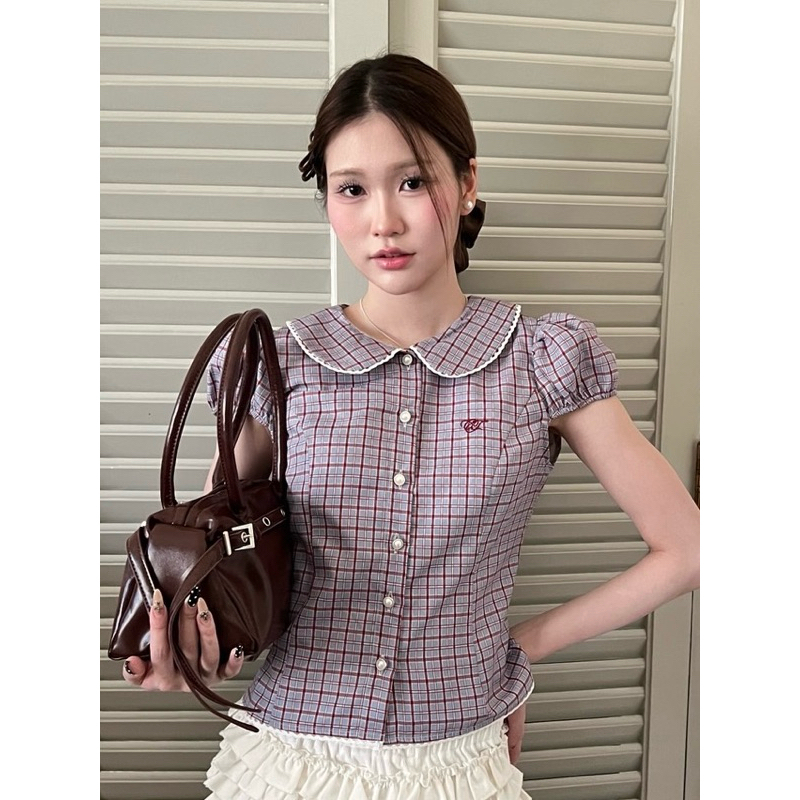 (New in pack) Cintage♡ CT2054 เสื้อจั้มแขนlunar8947 💖 สี Wine village(lunar) Size S/M/L