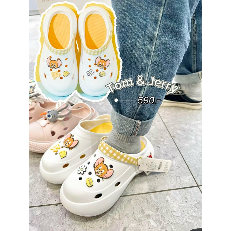 Sanfu xSanrio Zootopia Tom&Jerry รองเท้าแตะหลุมทรงcrocs ใส่นอกบ้าน