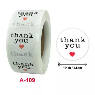 500ดวง สติ๊กเกอร์ขอบคุณ ติดกล่อง ติดแก้ว sticker thankyou