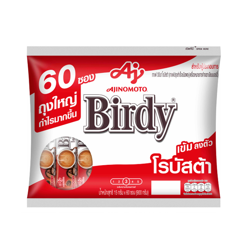 กาแฟ เบอร์ดี้ 3 อิน 1 (60 ซอง).