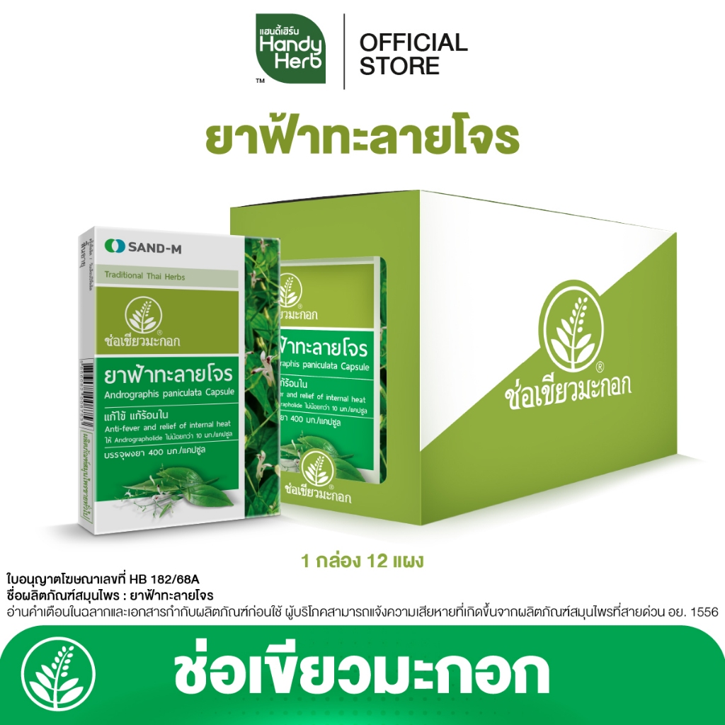 ยาฟ้าทะลายโจร Andrographis paniculata Capsule ชนิดแคปซูล