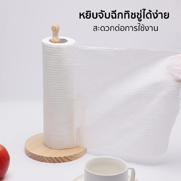 แกนใส่กระดาษทิชชู่ ที่ใส่ทิชชู่  ที่วางกระดาษทิชชูไม้เนื้อแข็ง เหมาะสำหรับโต๊ะอาหาร ห้องครัว กระดาษทิชชู่ซับมัน ราคา ถูกที่สุด ดีลบีเคเค แกลเลอรีภาพที่ 3