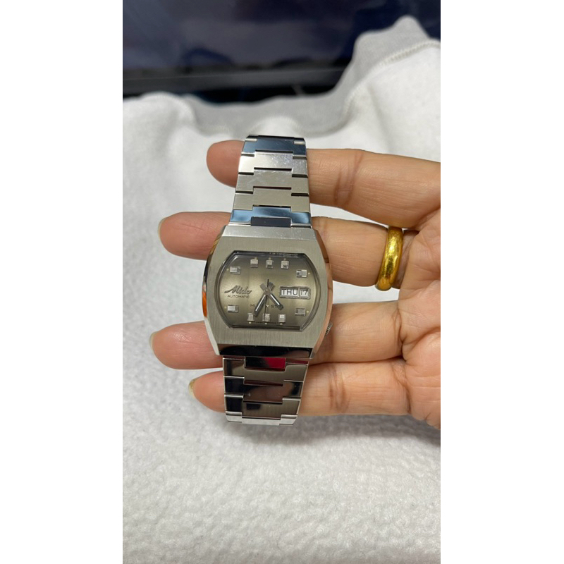 MIDO Multistar นาฬิกาข้อมือ หน้าปัดเหลี่ยม มือสองสภาพดี ของแท้ 💯 สแตนเลส Original ออโตเมติก(ส่งฟรี)