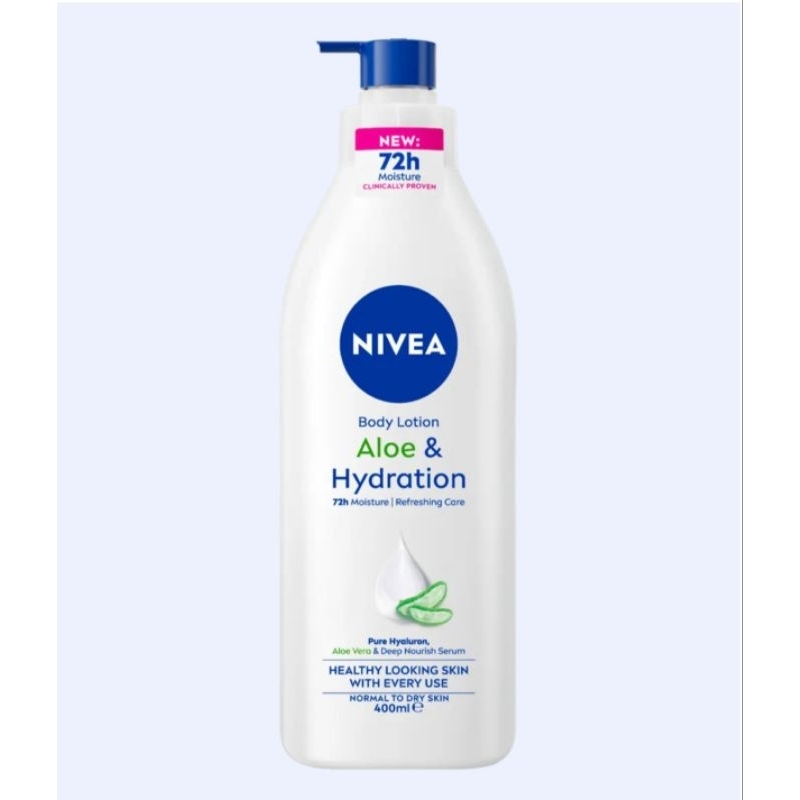 ของแท้/Made in Spain 🇪🇸 NIVEA Aloe & Hydration 72 h. Body Lotion 400 ml โลชั่นนีเวีย​