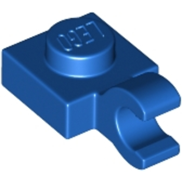 BRICK PARTS No: 61252 (52738) (ชิ้นส่วนเลโก้แท้) Plate, Modified 1 x 1 with Open O Clip (Horizontal 