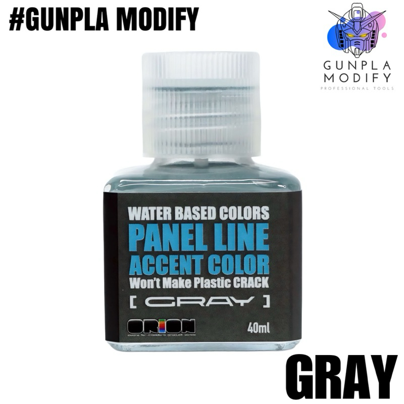 ORION Water-Based Panel Line Accent Color GRAY น้ำยาตัดเส้นสีเทาสูตรน้ำ ขนาด 40 ml